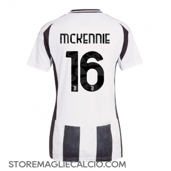 Juventus Weston McKennie #16 Maglia Gara Casa Repliche 2024-25 Donna Maniche Corte